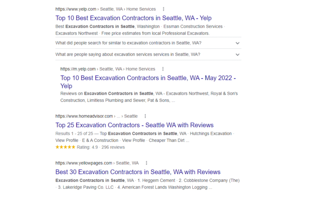 excavating seo